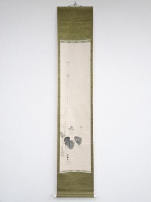 小林呉橋筆　花図　肉筆紙本掛軸（保護箱）